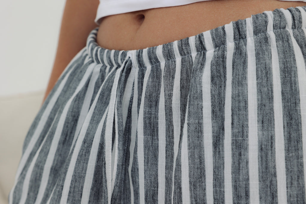 Remal stripped ketan pant Gary