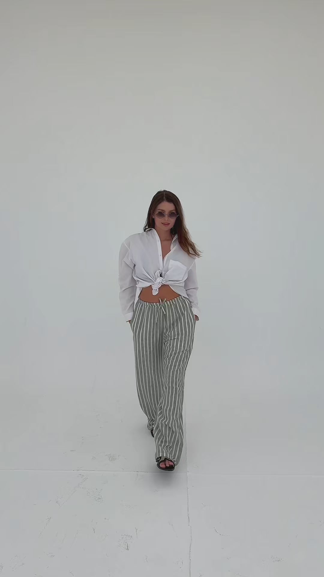 Remal stripped ketan pant Olive